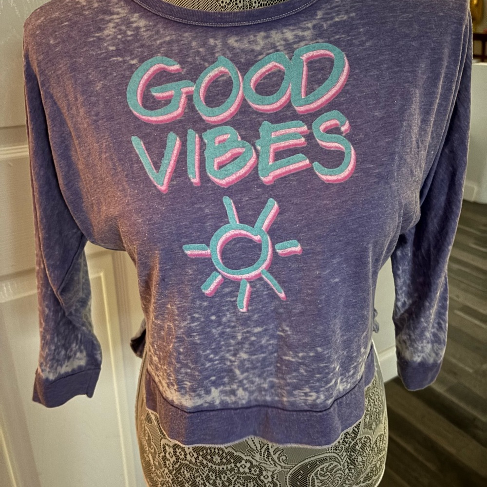 Purple 'Good Vibes' Kids Shirt
